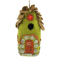 Wild Woolies Forest House Hand-Felted Birdhouse