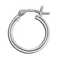 Mark Steel Jewelry Women's 15mm Sterling Silver Hinged Hoop Earring