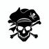 Sticker Cabana Pirate Skull Mini Sticker