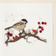 Quilling Card Bird And Berries Greeting Card