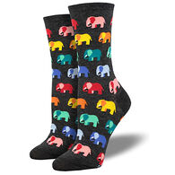 Socksmith Design Women's Elephant In The Room Crew Sock