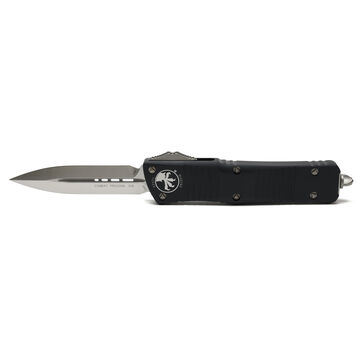 Microtech Combat Troodon Double Edge Satin Blade / Black Handle OTF Automatic Knife