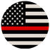 Carson Home Accents Thin Red Line Round Car Coaster