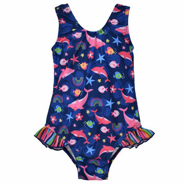Flap Happy Toddler Girls Delaney Hip Ruffle Swimsuit, One-Piece