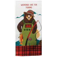 Kay Dee Designs Forest Friends Fishing Bear Dual Purpose Terry Towel