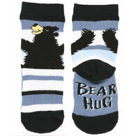 Lazy One Infant Blue Stripe Bear Hug Sock