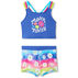 Hatley Girls Rainbow Flower Crop Top Bikini Swimsuit Set, Two-Piece