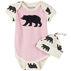 Hatley Infant/Toddler Girls Little Blue House Bearly Sleeping Bodysuit with Hat