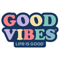 Life is Good Good Vibes Die Cut Sticker