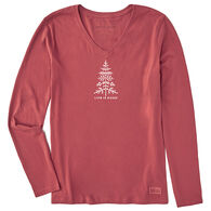 Life is Good Women's Winter Tree Crusher Vee Long-Sleeve T-Shirt