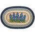 Capitol Earth Bluebonnet Oval Patch Braided Rug