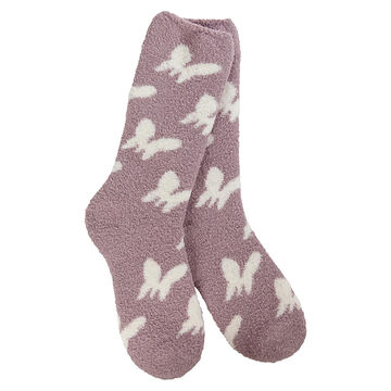 Crescent Womens Worlds Softest Cozy Butterfly Crew Sock