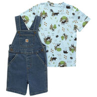 Carhartt Toddler Boy's Outdoor Printed Short-Sleeve & Shortall Set, 2-Piece