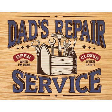 Desperate Enterprises Dads Repair Service Tin Sign