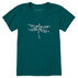 Life is Good Womens Dragonfly Flower Crusher Vee Short-Sleeve Shirt