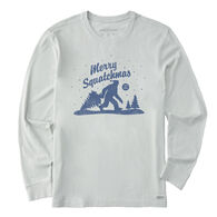 Life is Good Men's Merry Squatchmas Crusher Long-Sleeve T-Shirt