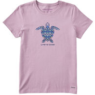 Life is Good Women's Heart Turtle Crusher Short-Sleeve Shirt
