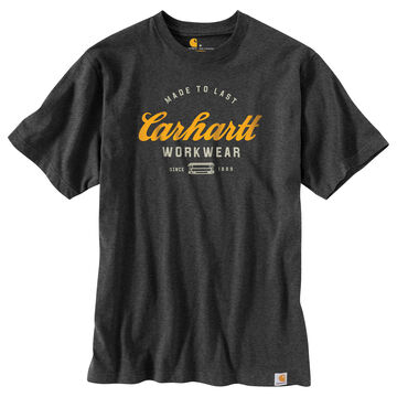 Carhartt Mens Big & Tall Original Fit Heavyweight Made to Last Graphic Logo Short-Sleeve T-Shirt
