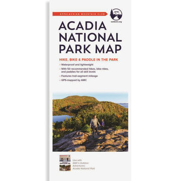 Acadia National Park Map by Appalachian Mountain Club Books