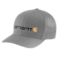 Carhartt Men's Rugged Flex Fitted Canvas Mesh-Back Logo Graphic Hat