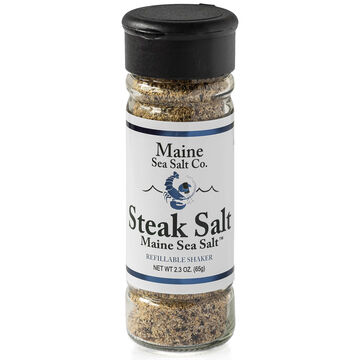 Maine Sea Salt Steak Salt Refillable Shaker