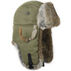 Mad Bomber Mens Canvas Bomber Hat with Rabbit Fur Trim