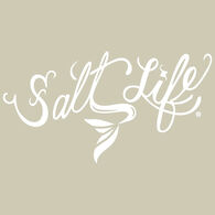Salt Life Salty Mermaid Small Decal - White