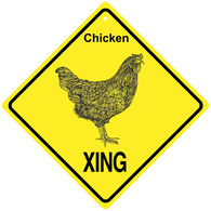 KC Creations Chicken XING Sign
