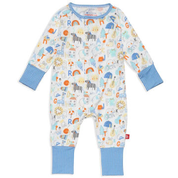 Magnetic Me Infant Boys Alpha Pop Modal Magnetic Convertible Grow With Me Long-Sleeve Coverall