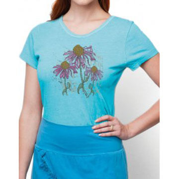 Earth Creations Womens Echinacea Contour Short-Sleeve T-Shirt