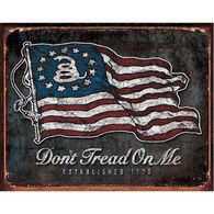 Desperate Enterprises Don't Tread on Me - Vintage Flag Tin Sign