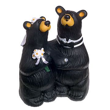 Big Sky Carvers Bearfoots Bears Wedding Couple Figurine