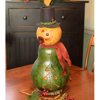 Meadowbrooke Gourds Pinewood Large Lit Snowman Gourd