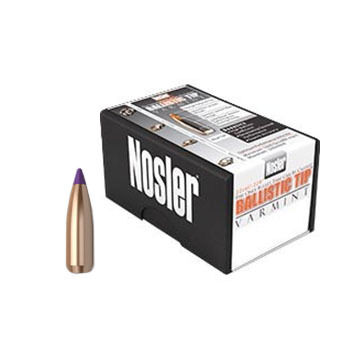 Nosler Ballistic Tip Varmint 6mm 70 Grain .243 Spitzer Point / Purple Tip Rifle Bullet (100)