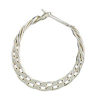 Mark Steel Jewelry Women's Mini Braided Hoop Sterling Silver Earring