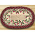 Capitol Earth Braided Oval Cranberries Rug