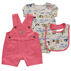 Carhartt Infant Girls Camp Bodysuit, Shortall & Bib Set, 3-Piece