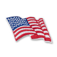 Girl Scouts American Flag Wavy Design Iron-On Patch