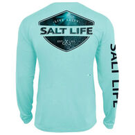 Salt Life Men's Deep Sea Light Crew Neck Long-Sleeve Performance T-Shirt