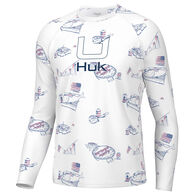 Huk Men's Americookin Pursuit Performance Long-Sleeve Shirt