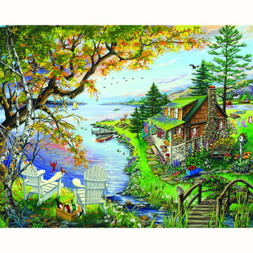 White Mountain Jigsaw Puzzle - By The Lake