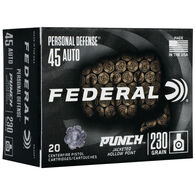 Federal Premium Personal Defense Punch 45 Auto 230 Grain JHP Handgun Ammo (20)