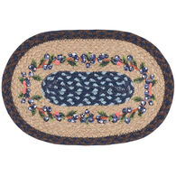 Capitol Earth Blueberry Vine Oval Swatch Braided Rug