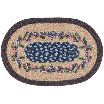 Capitol Earth Blueberry Vine Oval Swatch Braided Rug