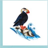 Quilling Card Tufted Puffin Greeting Card
