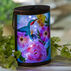 Evergreen Handpainted Floral Hummingbird Solar Glass Lantern