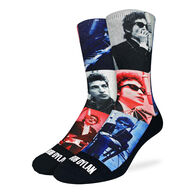 Good Luck Sock Men's Bob Dylan, Red & Blue Crew Sock