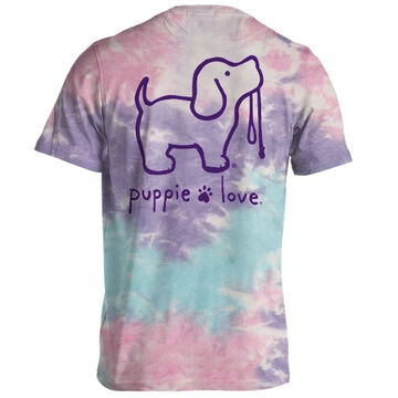 Puppie Love Womens Cotton Candy Pup Short-Sleeve T-Shirt