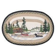 Capitol Earth Loon on Lake Oval Patch Braided Rug