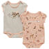 Carhartt Infant Girls Farm Print Short-Sleeve Bodysuit Onesie Set, 2-Piece